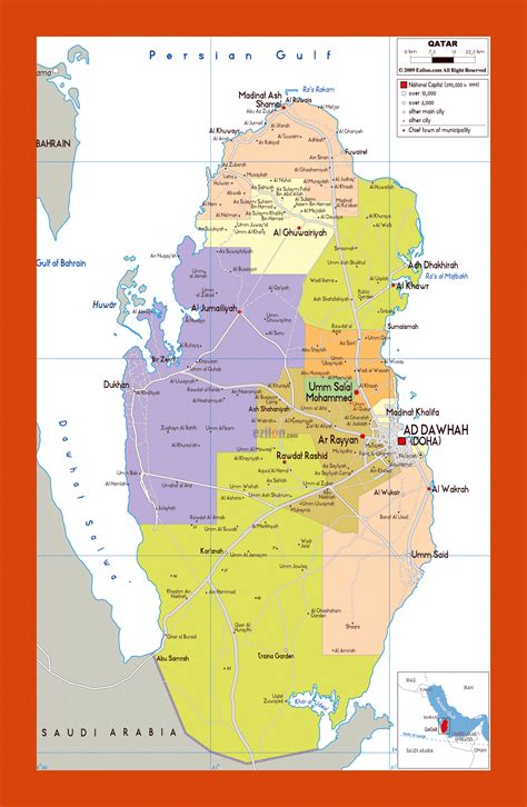 Qatar Political Map