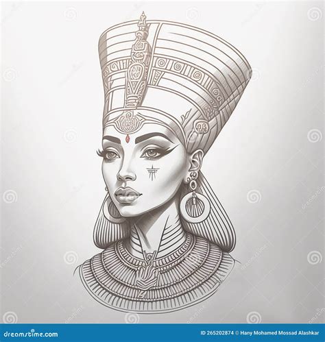 Egypt Princess Sculpture Icon Color Outline Vector | CartoonDealer.com #230053135