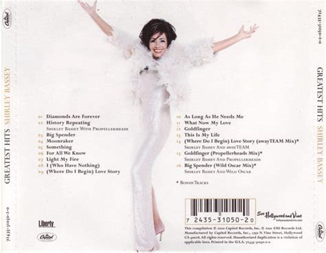 Shirley Bassey - Greatest Hits + Mixes (USA CD) Used – Borderline MUSIC