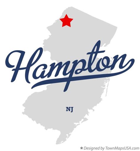 Map of Hampton, NJ, New Jersey