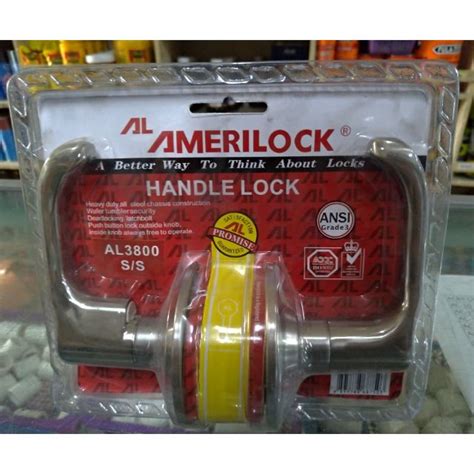 Amerilock Door Knob AL3800 Stainless Lever Type Keyed Entry (Heavy Duty) | Shopee Philippines