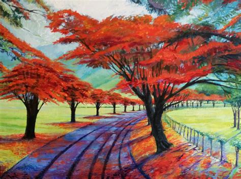 Flamboyant Tree Painting at PaintingValley.com | Explore collection of Flamboyant Tree Painting