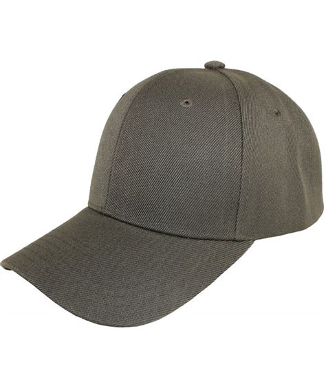 Plain Adjustable Velcro Baseball Cap Dark Grey CB11H15OJ65