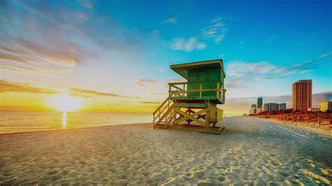 Beautiful Miami Beach In Florida Sunrise 4k Wallpaper - Miami Beach Wallpaper Hd - 3840x2160 ...