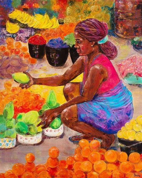 Africa. Fruit Market Painting by Natalia Shchipakina | Saatchi Art in 2024 | Painting, Art ...