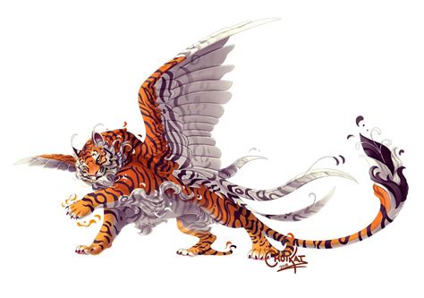 winged tiger | Mythical creatures art, Fantasy creatures art, Creature concept art