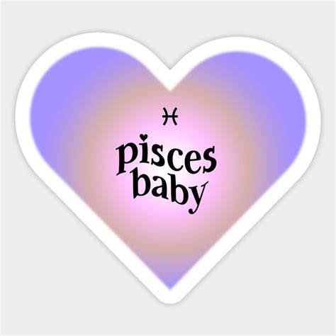 Pisces Baby Sticker in 2024 | Pisces, Baby stickers, Print stickers