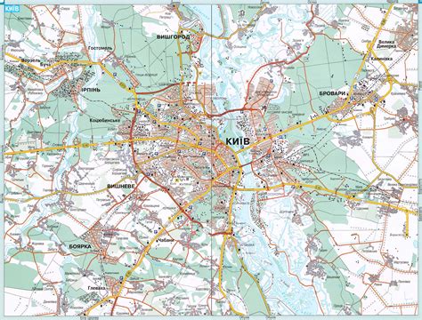 Large detailed transit map of Kiev city in Ukrainian | Vidiani.com ...