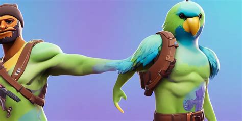 an anthropomorphic muscular budgie as a fortnite skin. | Stable Diffusion