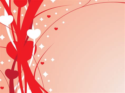 Red Love Hearts Powerpoint Templates - Love, Red Backgrounds