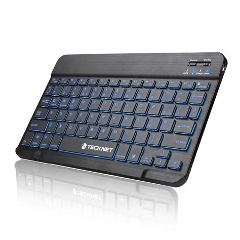 TeckNet Backlit Bluetooth Illuminated Ultra Slim Wireless Keyboard Rechargeable For iOS ,Windows ...