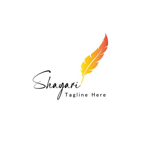 Shayari, poetry, author, feather, creative logo design for poetry ...