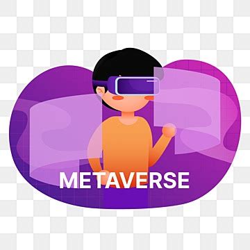 Vr Headset Clipart Hd PNG, Metaverse Theme With Boy Wewar Vr Headset Illustration, Verse, Verse ...