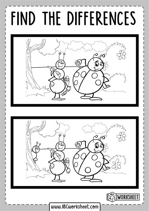 Spot The Differences Printable - Printable Word Searches