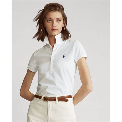 Slim Fit Stretch Polo Shirt in 2021 | Polo outfits for women, Polo outfit, Shirt outfit women