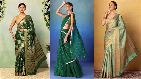 सुपर वर्सेटाइल है Green Saree Party Wear का ये खास कलेक्शन | green saree party wear rock every ...