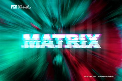 Premium PSD | Matrix PSD Text Effect