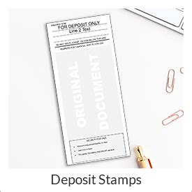 Bank Deposit Stamps with Custom Text - Simply Stamps