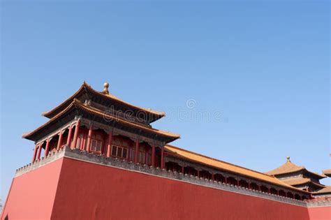 Meridian Gate of the Forbidden City in Beijing, China Stock Image ...