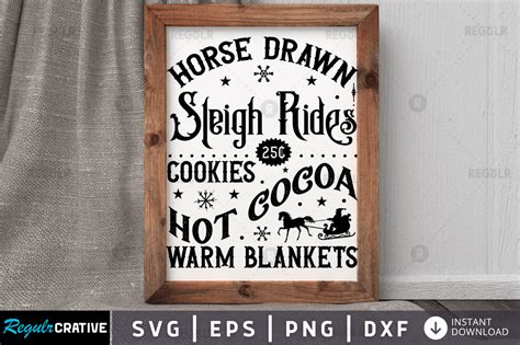 Horse Drawn Sleigh Rides Graphic by Regulrcrative · Creative Fabrica