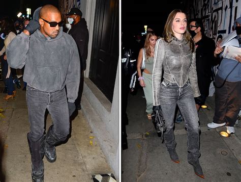 Kanye West and Julia Fox coordinate their outfits as they step out for ...