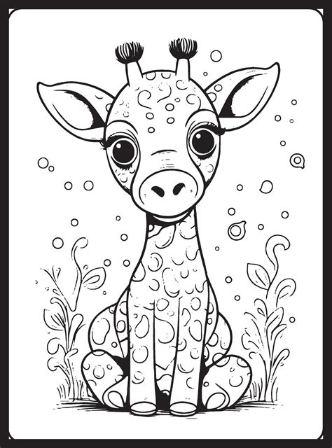 Safari Animals Coloring Pages for Kids 25867598 Vector Art at Vecteezy