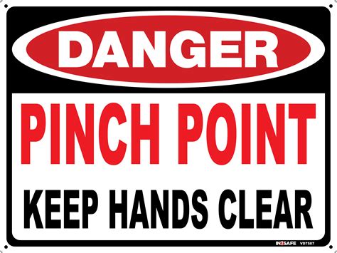 DANGER - Pinch Point Keep Hands Clear Sign | Westland Workgear