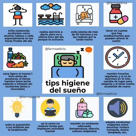 higiene del sueño - infografía - farmaadicta