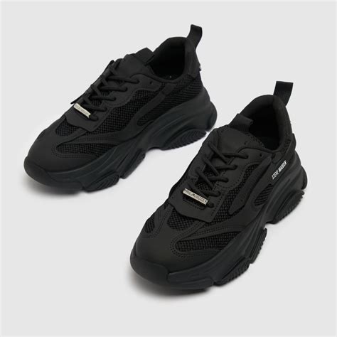 Womens Black Steve Madden Possession Trainers | schuh