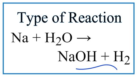 Type of Reaction for Na + H2O = NaOH + H2 - YouTube