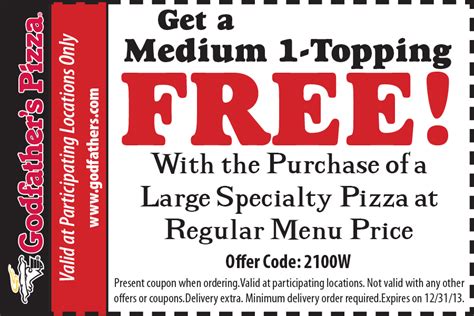 Godfather's Pizza Coupons | Coupon Codes & Promo Codes