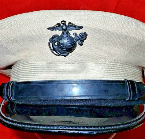 1960’s US MARINE CORPS VIETNAM WAR PERIOD OFFICERS UNIFORM PEAKED CAP – JB Military Antiques