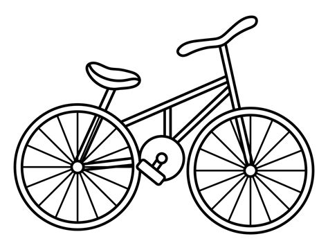 Vector black and white bicycle icon. Line bike illustration. Active ...