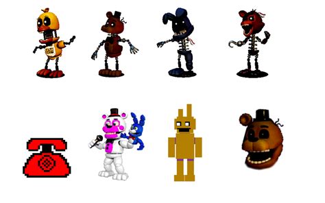 FNAF World Character Designs by domobfdi on DeviantArt