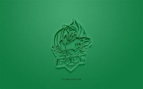 Ak Bars Kazan, creative 3D logo, green background, KHL, 3d emblem, Russian hockey club, HD ...