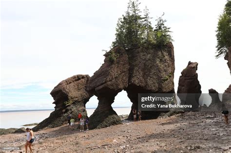 Famous Hopewell Rocks Provincial Park At Low Tide High-Res Stock Photo ...