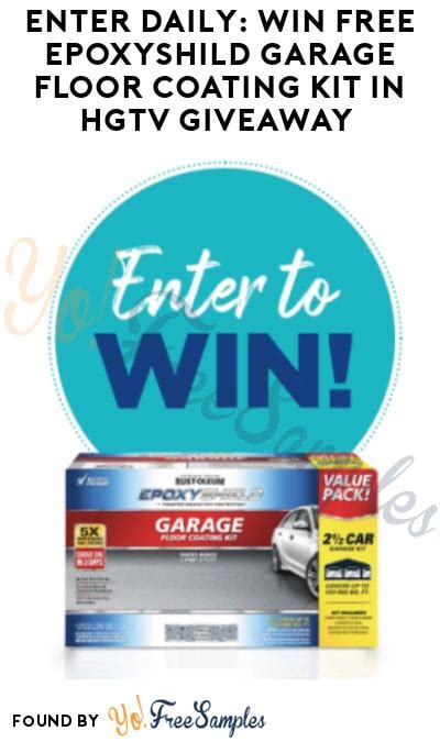 Enter Daily: Win FREE Epoxyshild Garage Floor Coating Kit in HGTV Giveaway