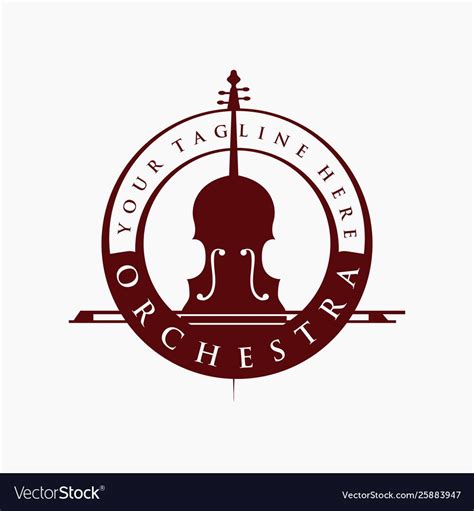 Vintage violin or cello logo design inspiration vector image | Music ...