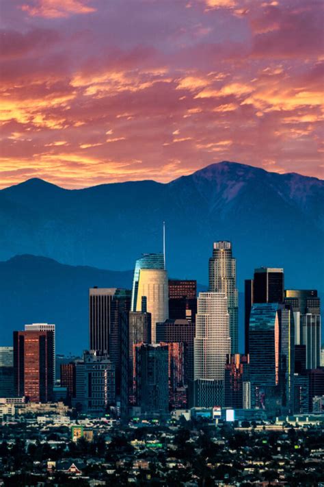 Los Angeles, California City Skyline at Night - Public Policy Institute ...