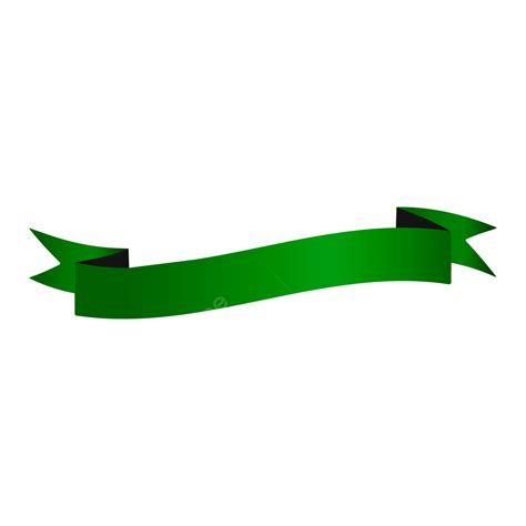 Green Ribbon Banner Minimalist, Green, Banner, Ribbon PNG and Vector with Transparent Background ...