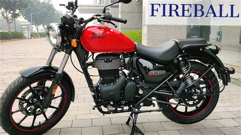 Royal Enfield Meteor 350 - Fireball Red base model on road price features walk around review ...