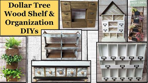 DOLLAR TREE WOOD ORGANIZERS SHELVES | DOLLAR TREE DIY | HOME DECOR DIY ...