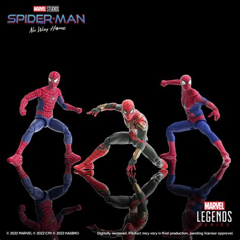 Marvel Legends Spider-Man No Way Home 3-Pack Movie Figures Up for Order ...