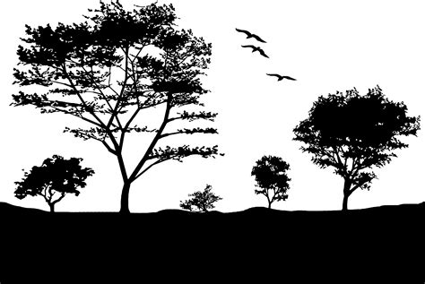 Landscape clipart silhouette, Landscape silhouette Transparent FREE for download on ...