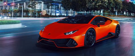 Lamborghini Huracan EVO Fluo Capsule Wallpaper 4K, Night, Cityscape