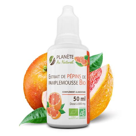 Extrait de Pépins de Pamplemousse Bio - 800 mg 50 ml (EPP) - 123gelules