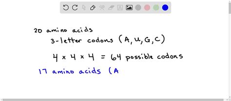 SOLVED: Life as we know it depends on the genetic code: a set of codons, each made up of three ...