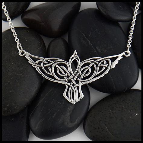 Celtic Raven Necklace | Celtic knot jewelry, Raven jewelry, Raven necklace