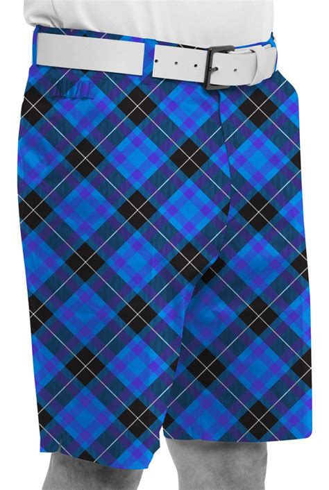 Royal And Awesome Blue Plaid Trews Golf Shorts | GolfOnline