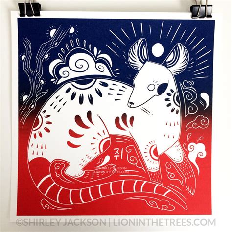 Year of the Rat Chinese Zodiac Limited Edition Screen - Etsy